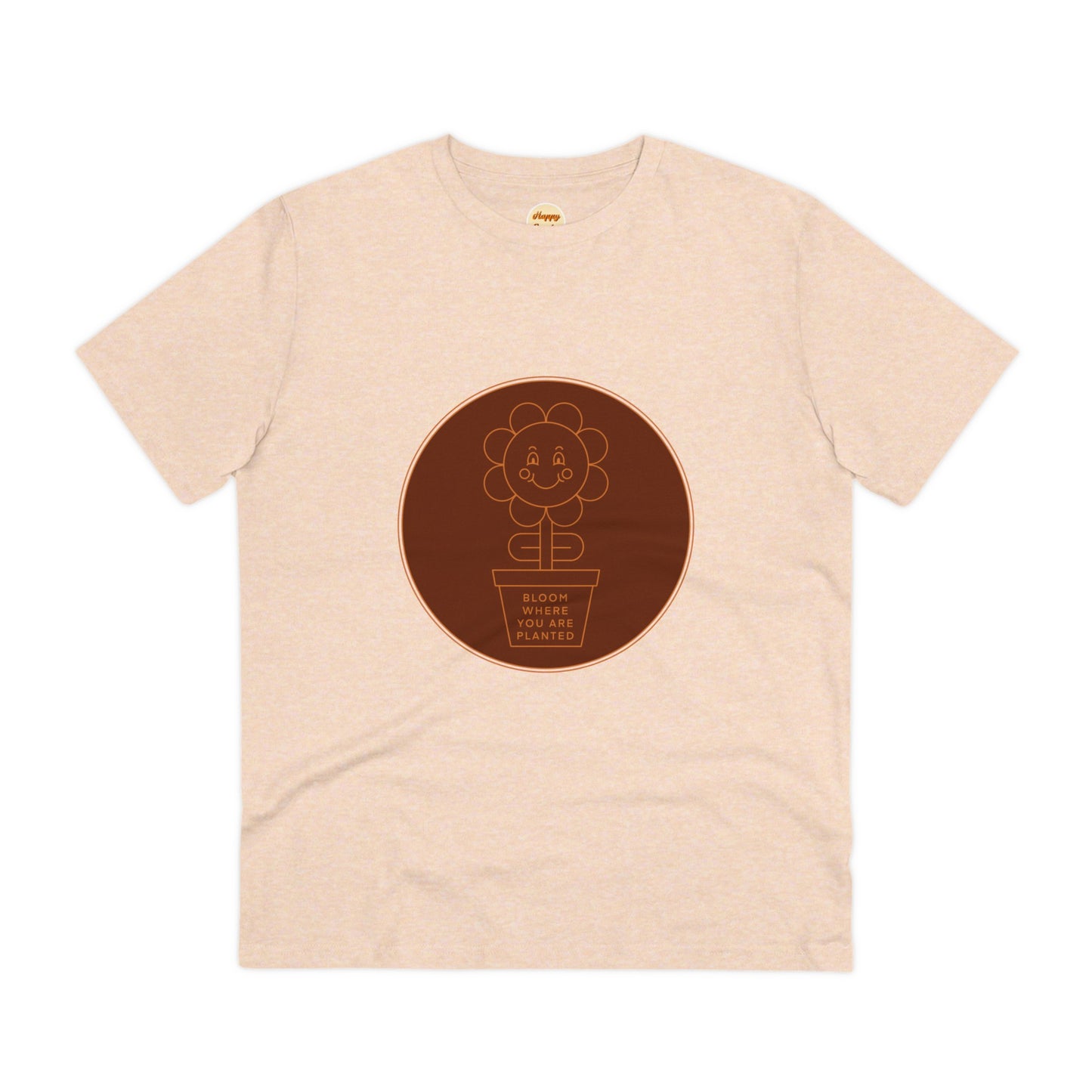 Organic T-shirt - Unisex - Brown Flower