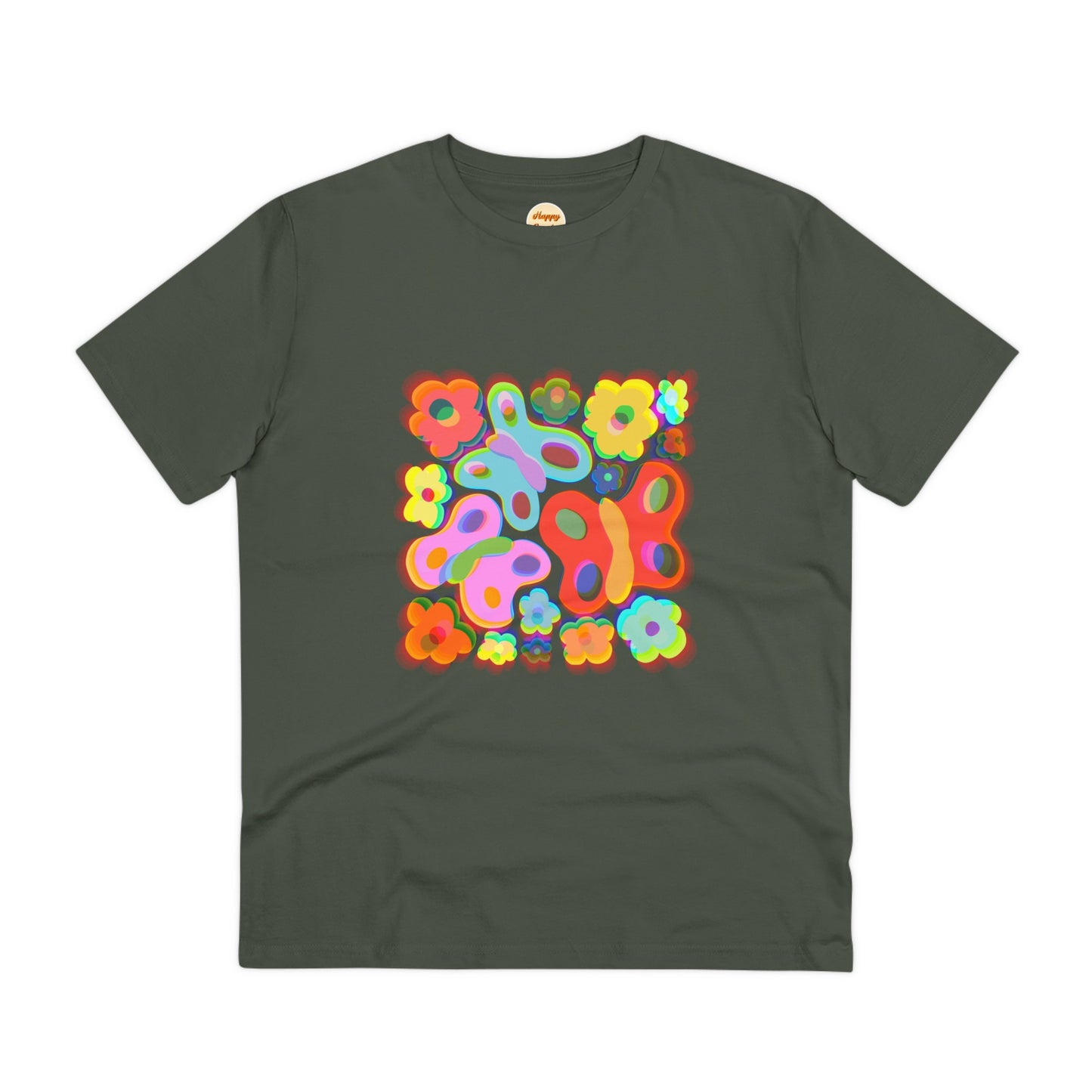 Organic T-shirt - Unisex - Butterflies and blossoms