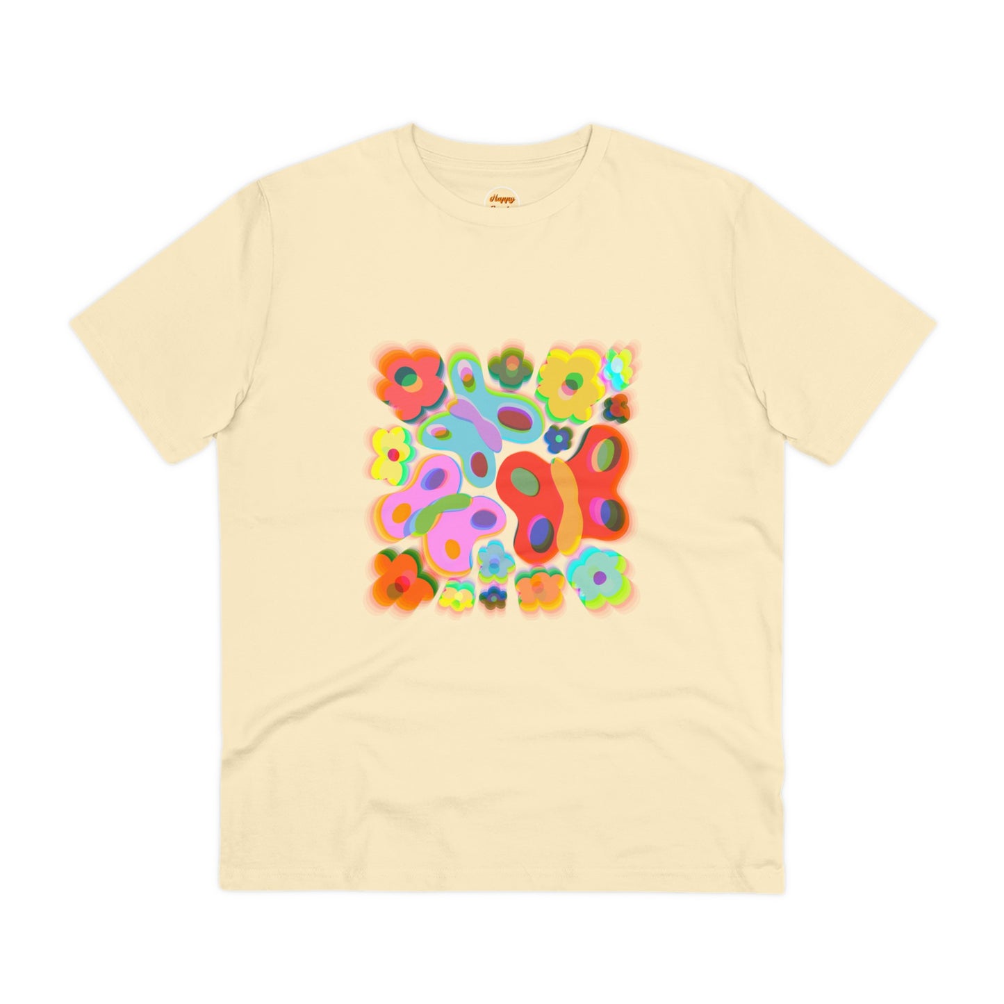 Organic T-shirt - Unisex - Butterflies and blossoms