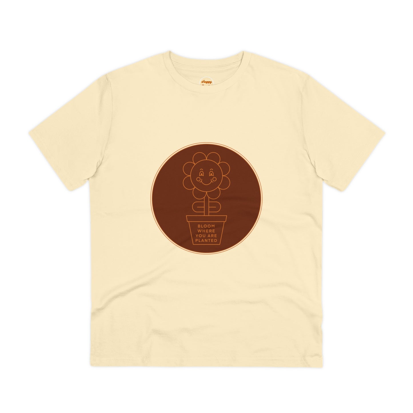 Organic T-shirt - Unisex - Brown Flower