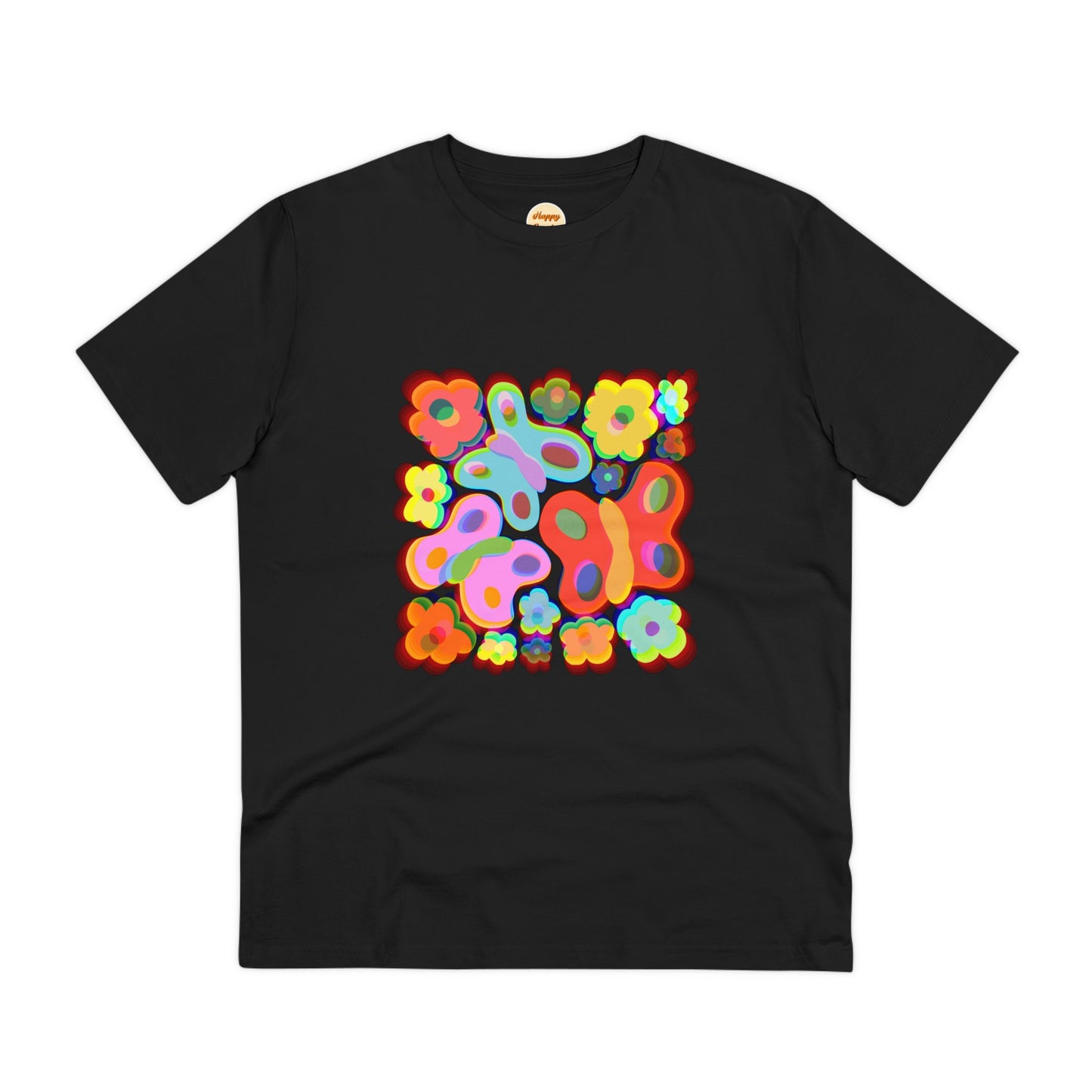 Organic T-shirt - Unisex - Butterflies and blossoms