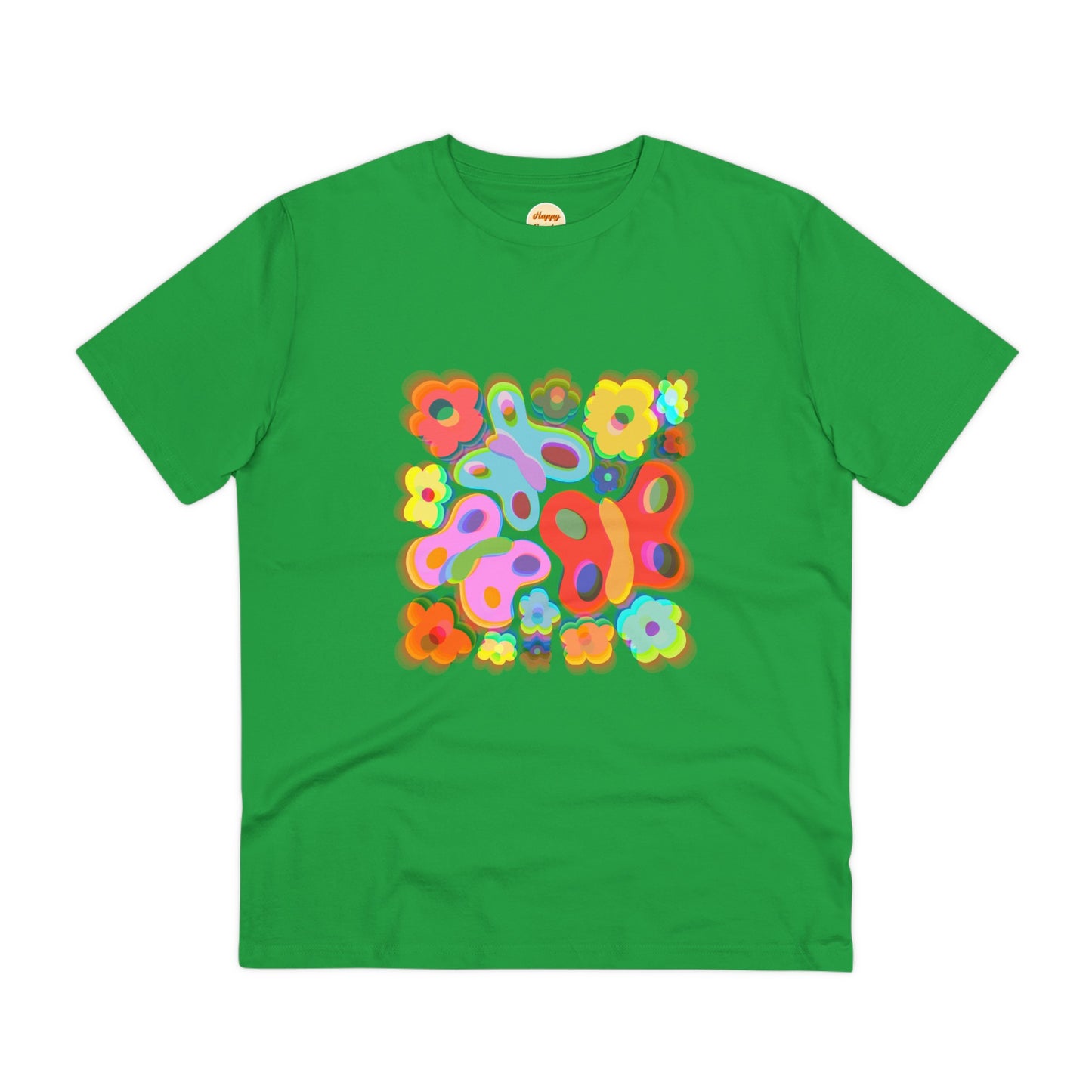 Organic T-shirt - Unisex - Butterflies and blossoms