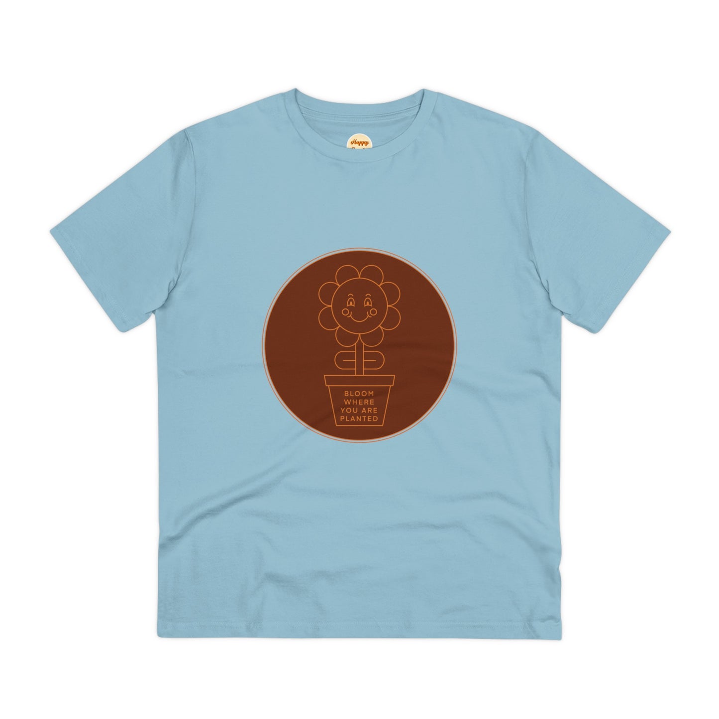 Organic T-shirt - Unisex - Brown Flower