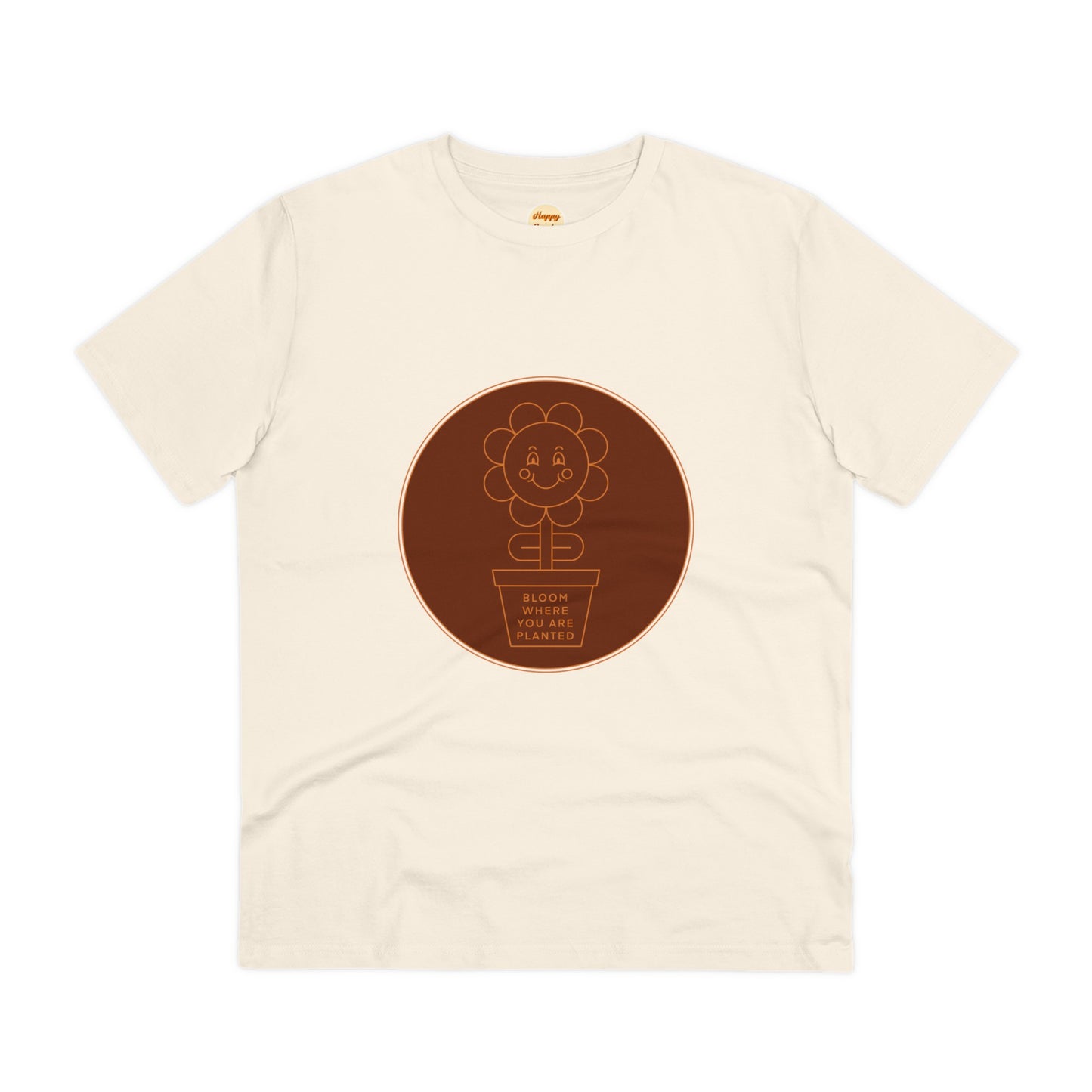 Organic T-shirt - Unisex - Brown Flower