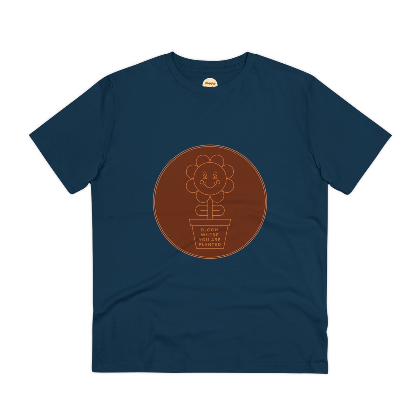 Organic T-shirt - Unisex - Brown Flower