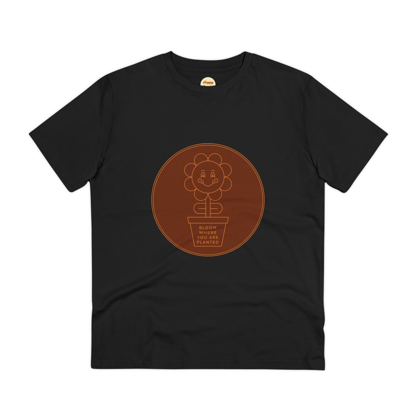 Organic T-shirt - Unisex - Brown Flower