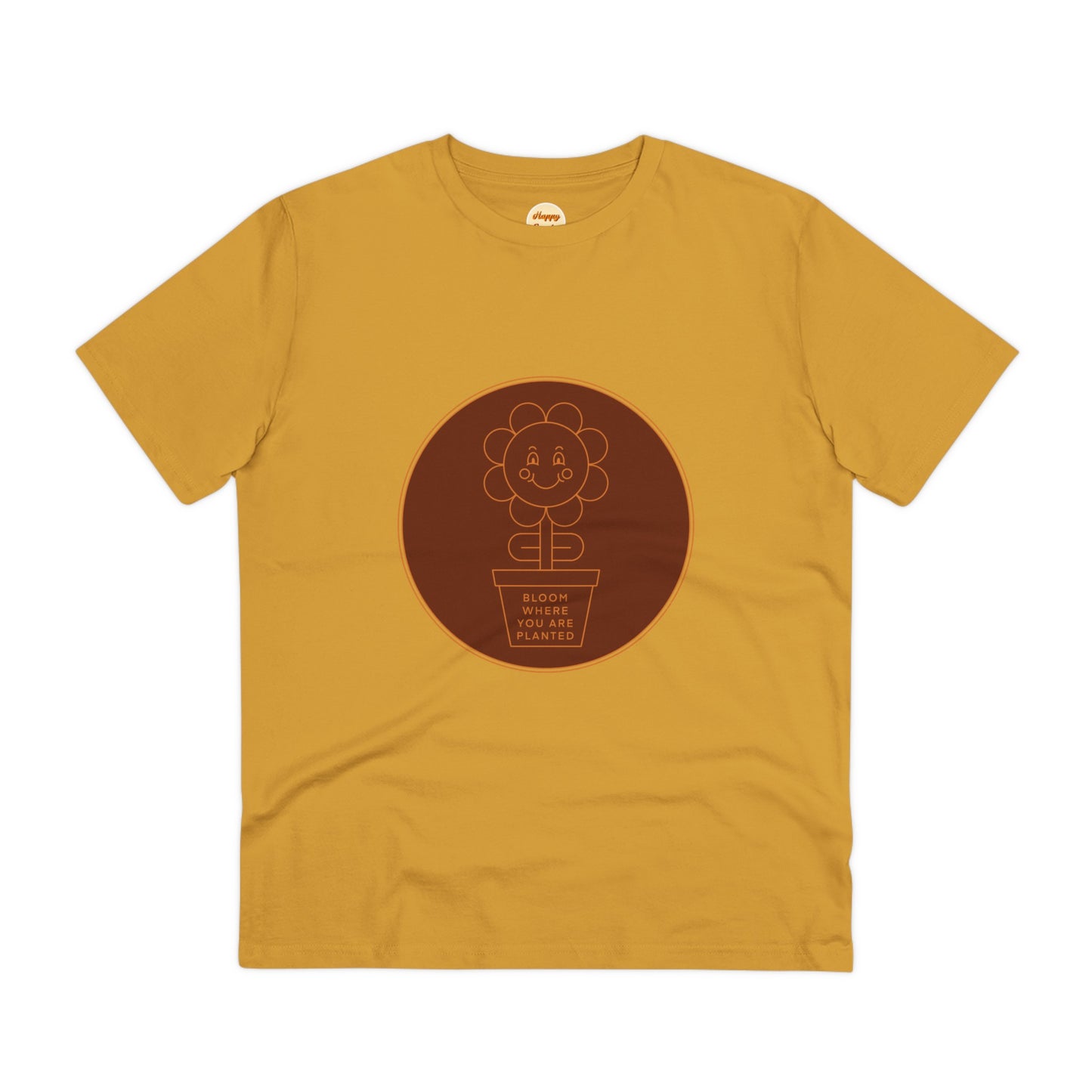 Organic T-shirt - Unisex - Brown Flower