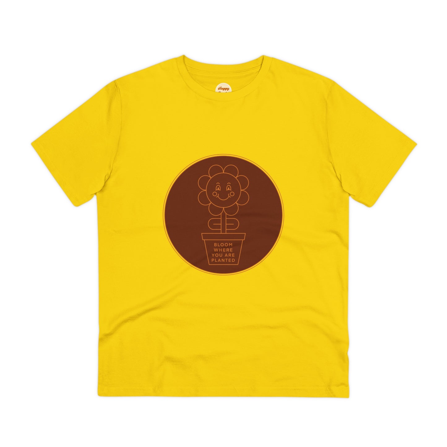 Organic T-shirt - Unisex - Brown Flower