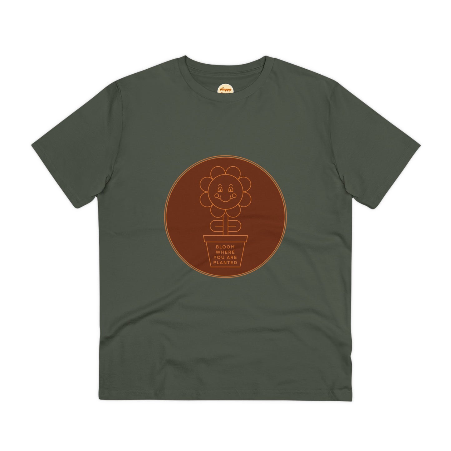 Organic T-shirt - Unisex - Brown Flower