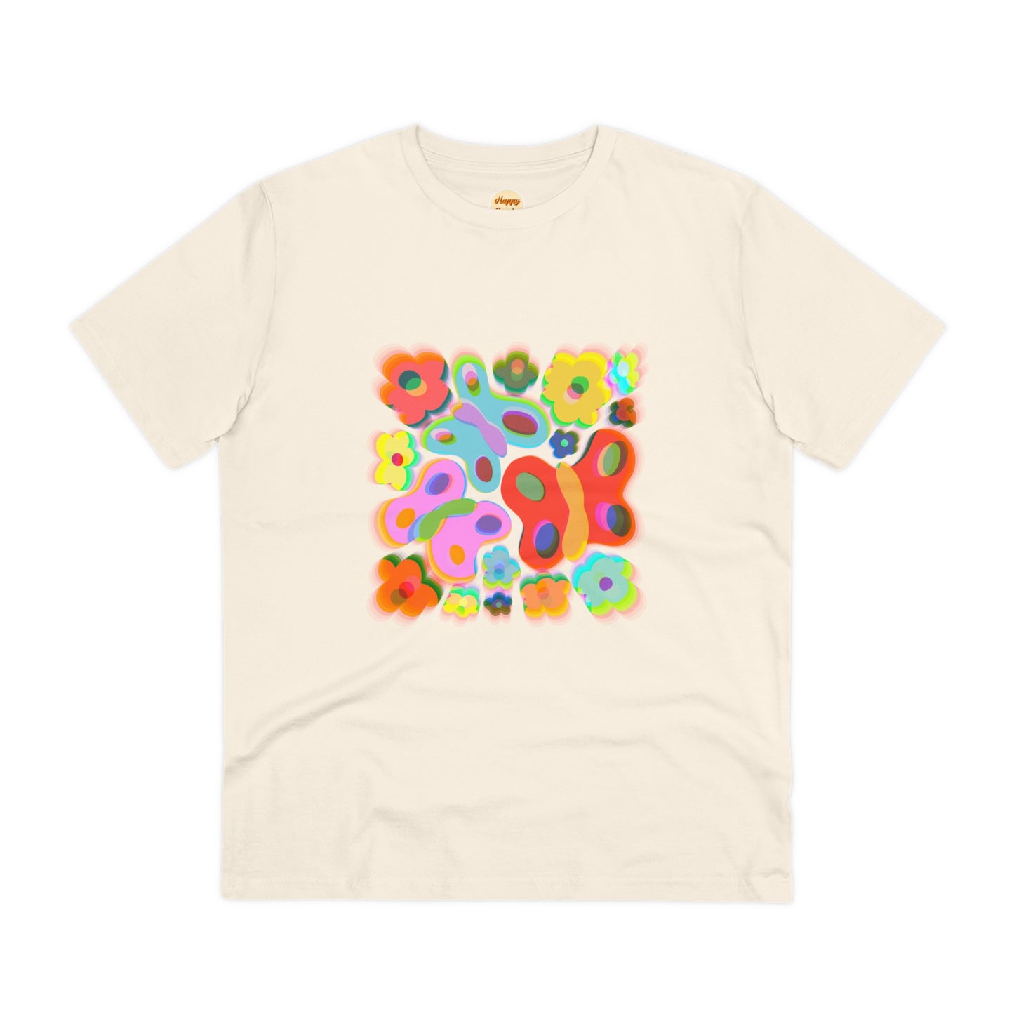 Organic T-shirt - Unisex - Butterflies and blossoms