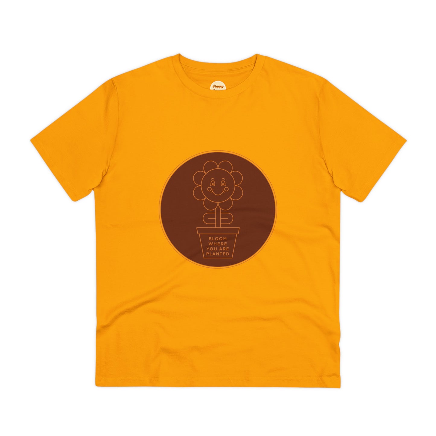 Organic T-shirt - Unisex - Brown Flower