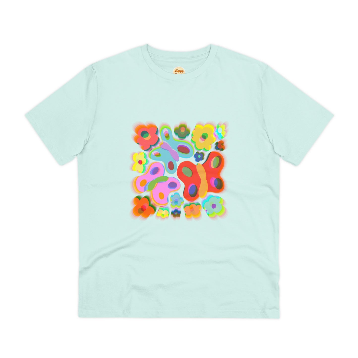 Organic T-shirt - Unisex - Butterflies and blossoms