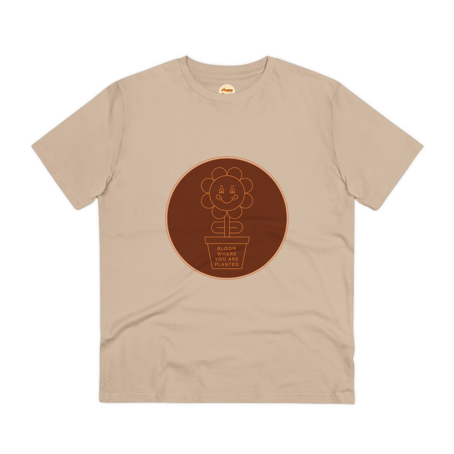 Organic T-shirt - Unisex - Brown Flower