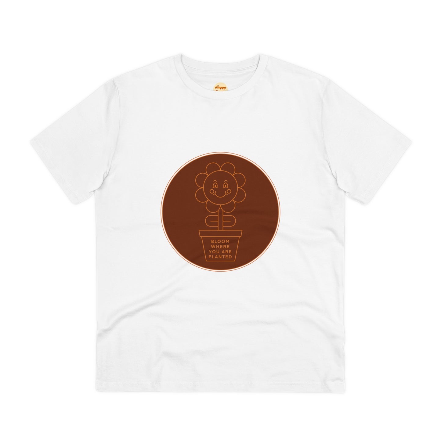 Organic T-shirt - Unisex - Brown Flower