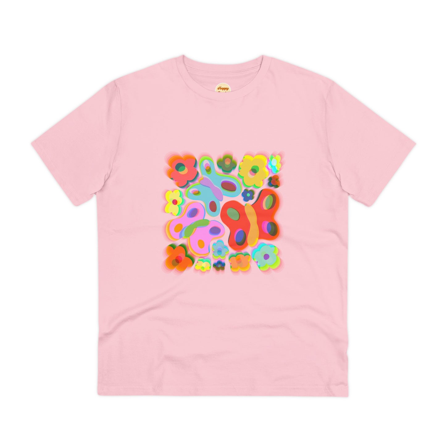 Organic T-shirt - Unisex - Butterflies and blossoms