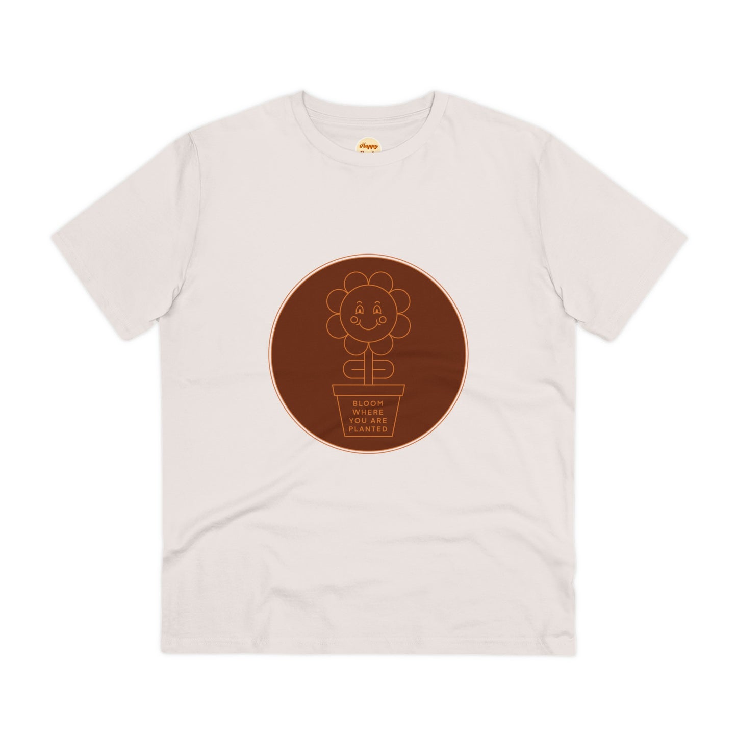 Organic T-shirt - Unisex - Brown Flower