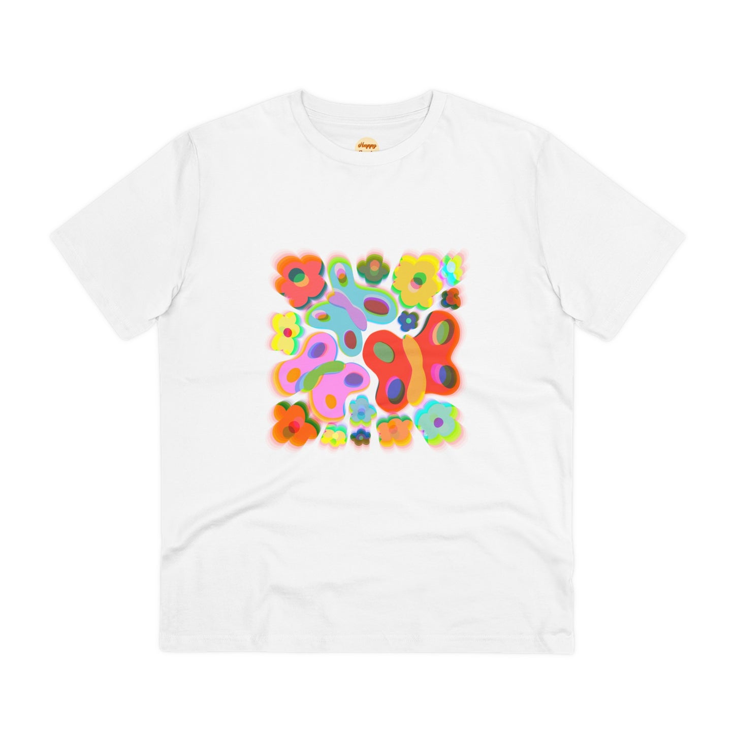 Organic T-shirt - Unisex - Butterflies and blossoms