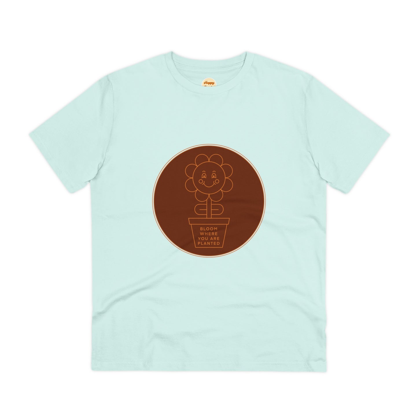 Organic T-shirt - Unisex - Brown Flower