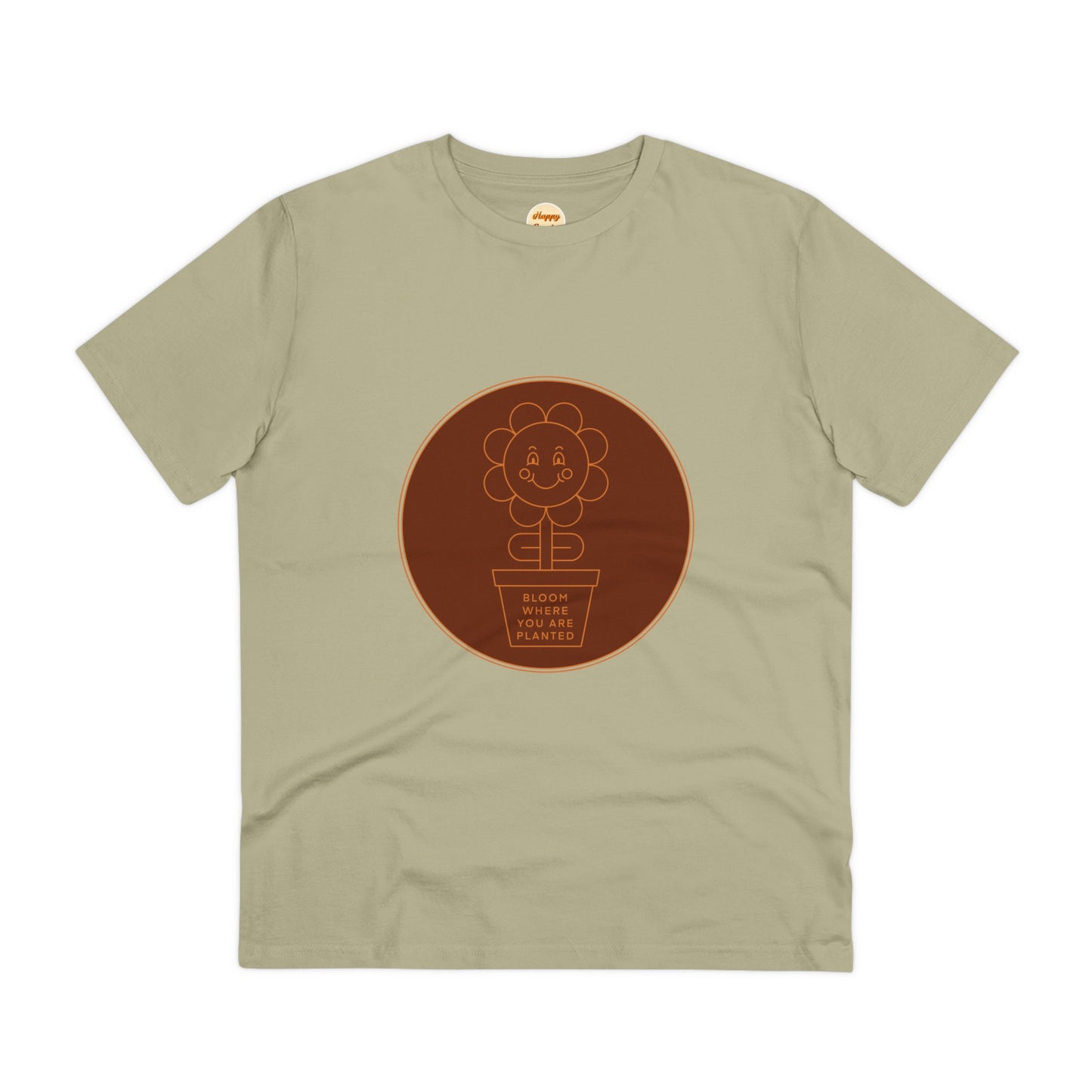 Organic T-shirt - Unisex - Brown Flower